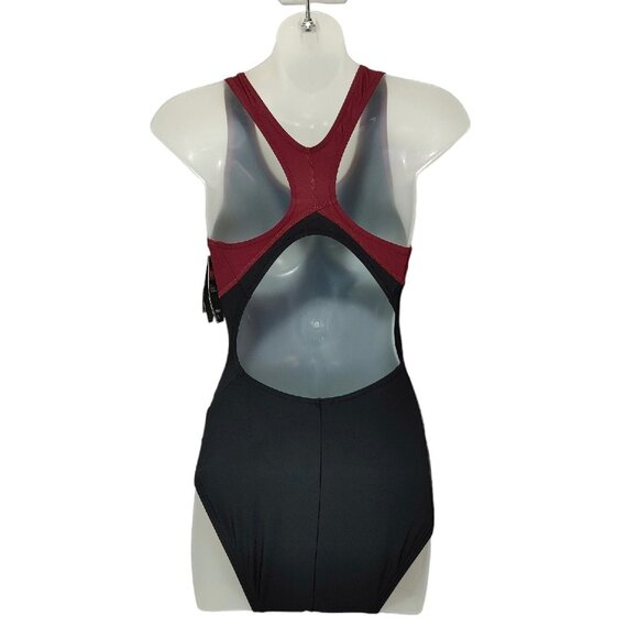 TYR WOMEN'S Maxfit Swimsuit T-Splice Style MALIT1A Size 34 Black/Burgundy - Picture 5 of 9